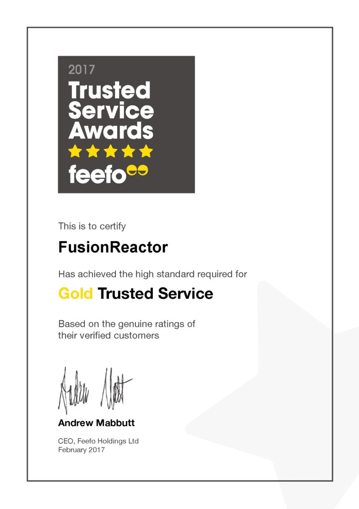FusionReactor Wins FeeFo Gold Trusted Merchant 2017 Award, FusionReactor