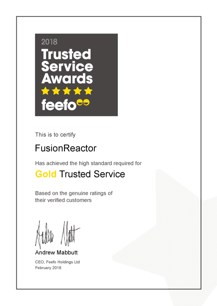 FusionReactor Wins FeeFo Gold Trusted Merchant 2018 Award, FusionReactor
