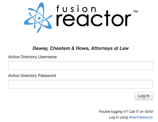 Using Active Directory to Log In to FusionReactor, FusionReactor