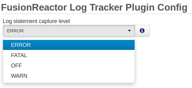Configuring and Disabling log tracking in FusionReactor, FusionReactor