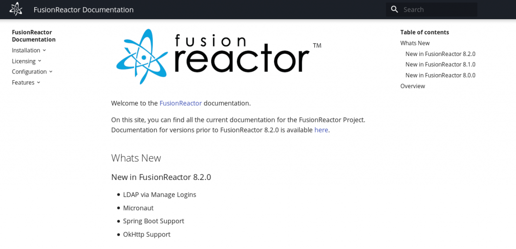 Our move from Confluence to mkdocs, FusionReactor
