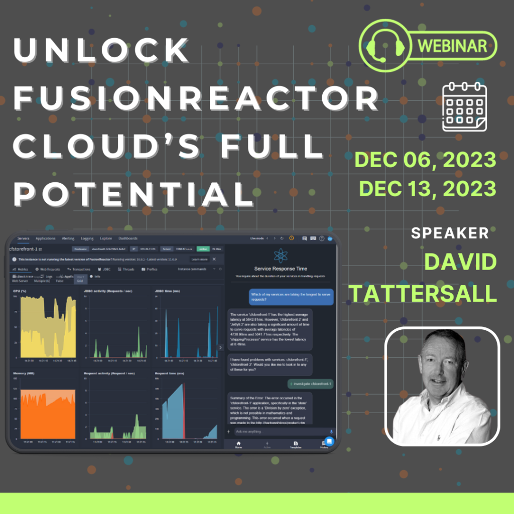 Unlock the full potential of FusionReactor Cloud: Join our exclusive webinar, FusionReactor